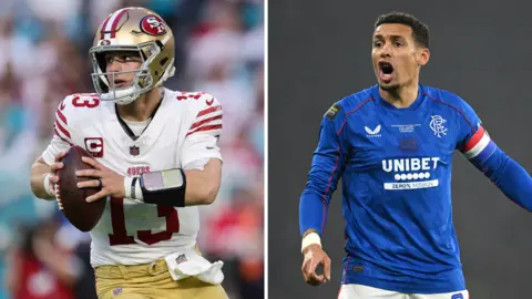 San Francisco quarterback Brock Purdy and Rangers captain James Tavernier