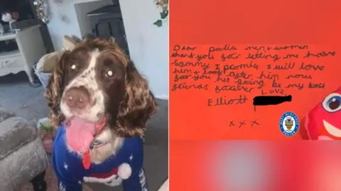 West Midlands Police Retired police dog PD Sam and the touching note penned by Elliott