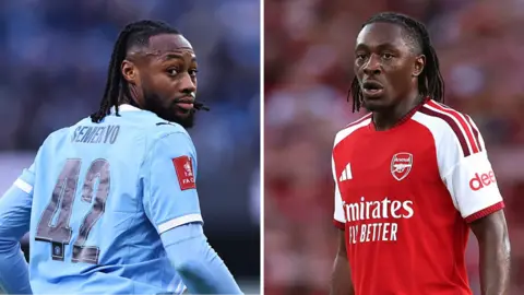 Antoine Semenyo (left) and Eberechi Eze's (right) 