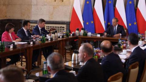 Prime Minister Donald Tusk convened the cabinet in Katowice on Tuesday