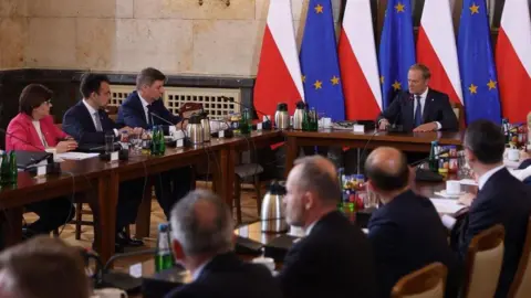 Polish government Prime Minister Donald Tusk convened the cabinet in Katowice on Tuesday