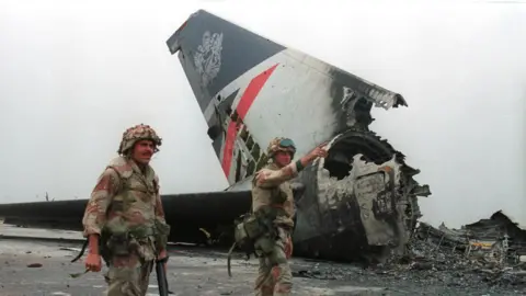 Reuters BA 149 plane wreckage