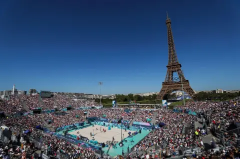 EPA-EFE/REX/Shutterstock Beach volleyball at the Olympic Games in Paris 