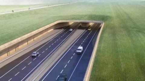 An artist's impression of what the tunnel could look like