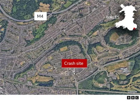 Map of crash site