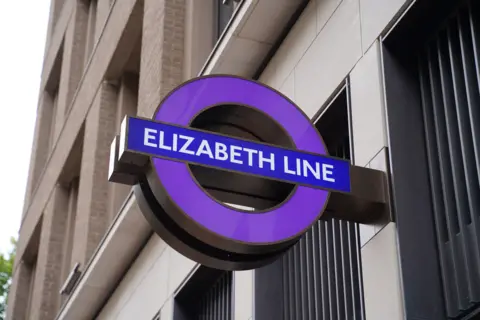 PA Media Elizabeth line sign