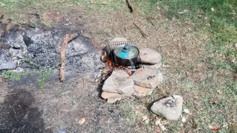 Peak district campfire