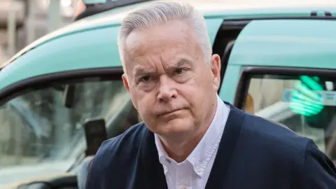 Getty Images Former BBC Presenter Huw Edwards arrives at Westminster Magistrates Court