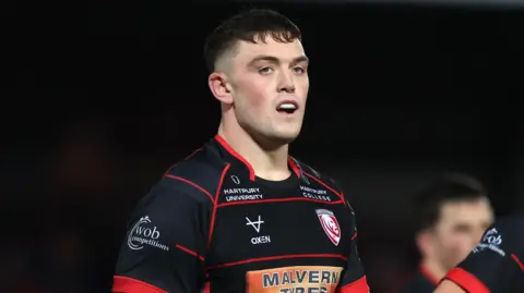 Freddie Thomas on the field during a European Challenge Cup game for Gloucester