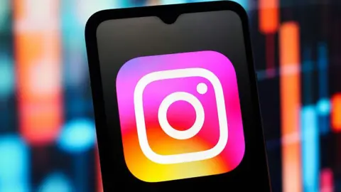 Getty Images The Instagram logo on a phone