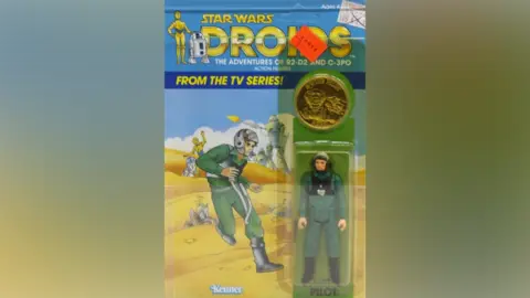 Hansons Auctioneers 1985 Kenner Star Wars Droids TV Series A-Wing Pilot in its packaging fetched for £1,250 - beating its guide price of £300 to £400 at auction in Derbyshire on 5 May 2026.