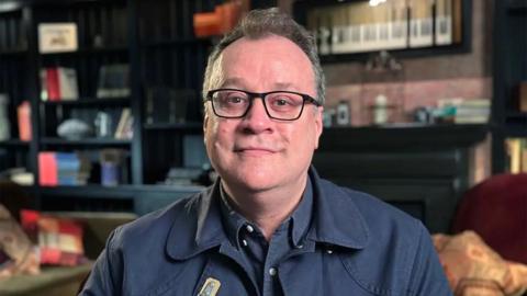 Russell T Davies in his office