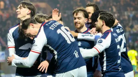 Falkirk players celebrating