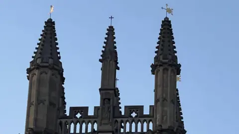 the top of Magdalen tower