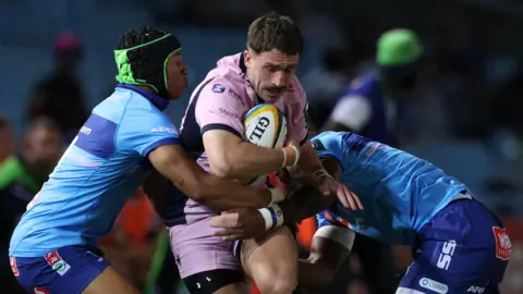 Cardiff centre carries the ball against Bulls in Pretoria