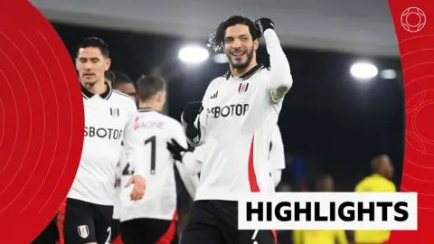 Fulham's Raul Jimenez celebrates his goal against Watford