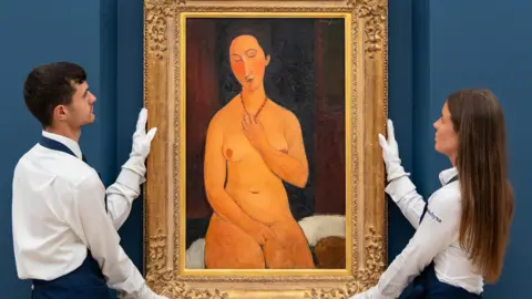 Piece by Amedeo Modigliani, Nu assis au collier, featuring a nude woman.