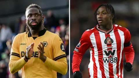 A split picture of Tolu Arokodare and Romaine Mundle