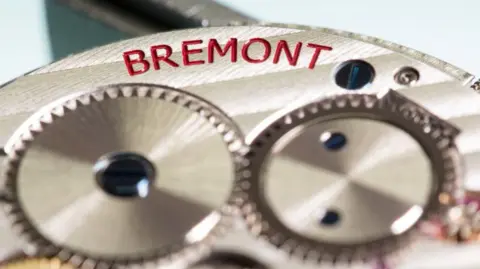 Getty Images The inside of a quality watch with Bremont word showing