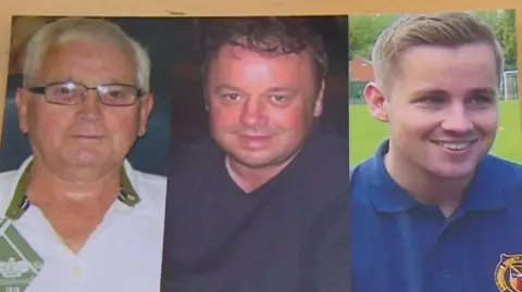 Suzy Richards An image made up of three photos of men - one with white hair and wearing glasses on the left, another with dark hair in the middle and another with brown hair on the right.