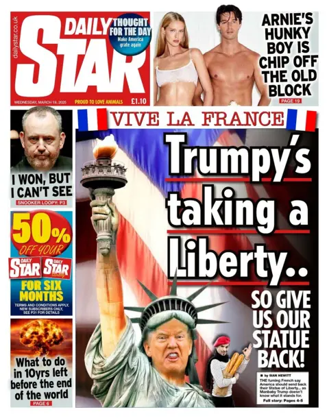 Front page of Daily Star Wednesday, March 19, 2025.