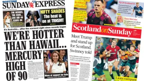 index picture combining the front pages of two newspapers