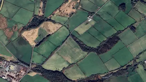 Google An aerial Google Maps image showing the area where the development is proposed.