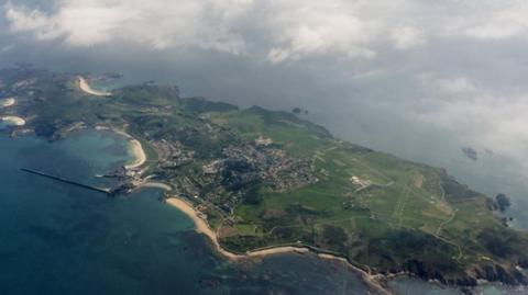 Aerial photo of Alderney