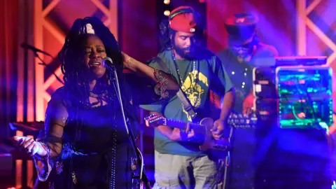 Mark Allan/BBC Soul II Soul perform