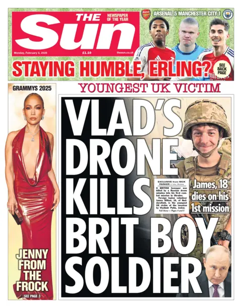 The Sun front page