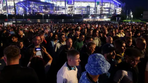 Reuters Fans ahead of the Serbia vs England Euro 2024 clash