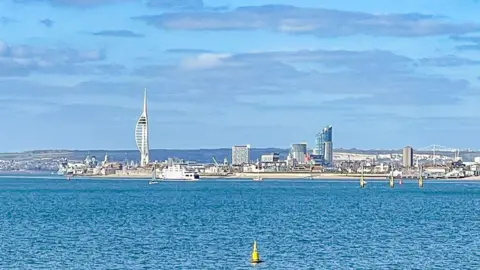 Portsmouth and the Spinnaker Tower viewed from across the water