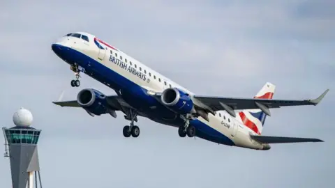 Getty Images A BA plane takes off