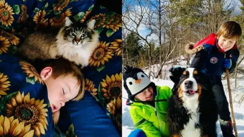 Edward Jones Evan and Aaron with pets