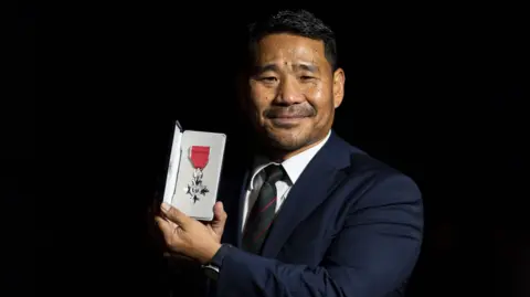 Hari Budha Magar after being made a Member of the Order of the British Empire at an Investiture ceremony at Windsor Castle