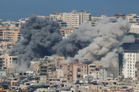 Reuters Smoke rises after an Israeli strike on Beirut's southern suburbs, following an escalation between Hezbollah and Israel amid the U.S.-Israeli conflict with Iran, Lebanon, March 4, 2026
