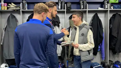 Raith Rovers FC Raith Rovers fan Kieren Ross met his heroes at Stark’s Park