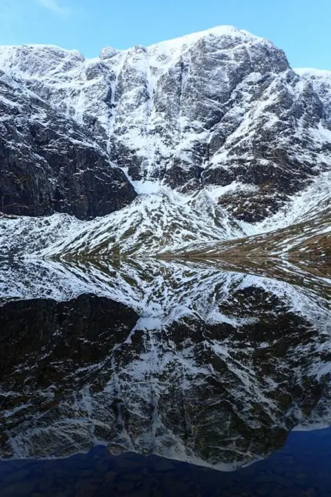 SAIS Creag Meagaidh Reflection of the crags of Coire Ardair