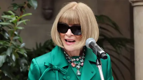 Getty Images Anna Wintour speaks at Fashion World: Hollywood Press Conference: March 26, 2025 at Chateau Marmont in Los Angeles, California