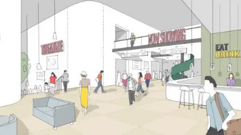Telford & Wrekin Council Artist's impression of the remodelled theatre