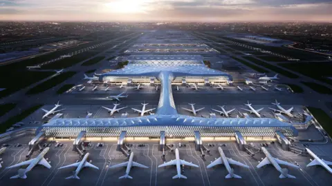 The Arora A Computer set in Heathrow West, a proposal to expand Heathrow Airport with a third runway. 