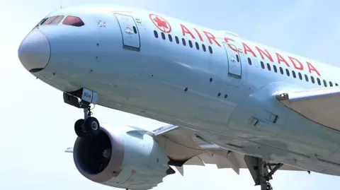 File image of an Air Canada jet in the skies
