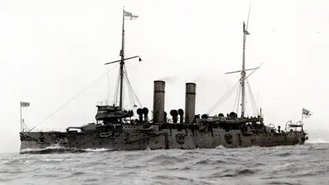 Crown Copyright, Courtesy of the National Museum of the Royal Navy Archive pic of HMS Hawke