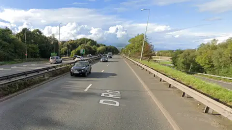 Google A500 looking northbound at Wolstanton