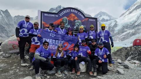 The group at Everest Base Camp