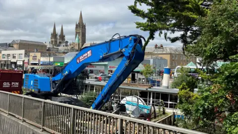 Big Blue digger in Truro