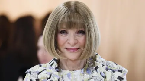 Reuters Anna Wintour faces the camera with her trademark bob but no sunglasses 