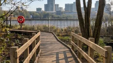 An artist's impression of the boardwalk.