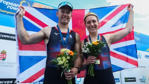 Getty Images Annabel Caddick (right)