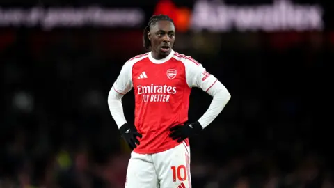Arsenal's Eberechi Eze during the Premier League match at the Emirates Stadium